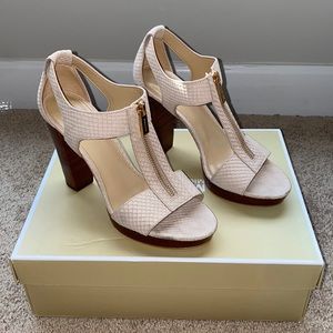 Michael kors leather sandals size 7.5 line new